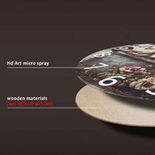 8 Styles Vintage Modern Farmhouse Rooster Wall Clock, Quartz Silent Wooden Clock For Living Room Bedroom Dining Room Office Outdoor Home Decor, Spring Gift 10inch 12inch 14inch 16inch (No Batteries) - Multicolor - View 11