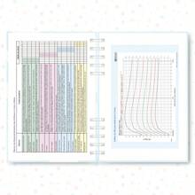 Vaccination Booklet Health Booklet Initials Alphabet Hardcover 118 Pages Pink Floral Girl Blue Sky Cloud Girl Letter M - 藍色 - 查看 6