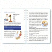 Vaccination Booklet Health Booklet Initials Alphabet Hardcover 118 Pages Pink Floral Girl Blue Sky Cloud Girl Letter M - 藍色 - 查看 5