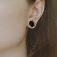 2PCS 316 Stainless Steel Ear Gauges Plugs Expander Round Ear Tunnels Piercing Women Body Jewelry Stretcher Studs