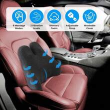 Soft Memory Foam Lumbar Support Cushion For Office Car Seat Back Chair Pillow - 灰色 - 查看 4