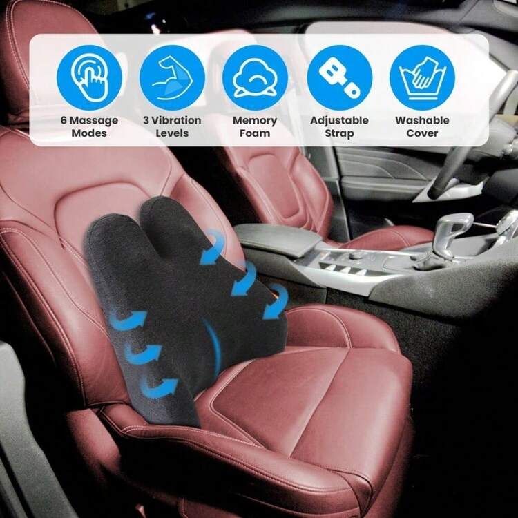 Soft Memory Foam Lumbar Support Cushion For Office Car Seat Back Chair Pillow - 灰色 - 查看 4