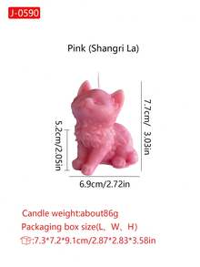 1 件可爱小猫香薰蜡烛 3 英寸 86G 重型手工香薰蜡烛适用于家居装饰、卧室氛围营造、香薰疗法、节日礼物、工艺品 - 彩色 - 查看 10