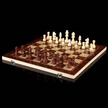 1 件 3 合 1 木制可折叠便携式国际象棋、跳棋和西洋双陆棋游戏套装 - 彩色 - 查看 8