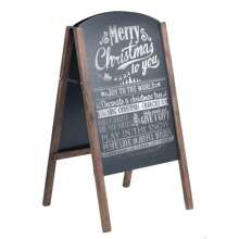Lifezeal 31.5'' Wood A-Frame Chalkboard Menu Sign Board Sidewalk Wedding Signage - Black - View 3