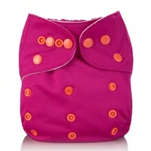 1 件婴儿布尿布绒面可洗可重复使用婴儿布口袋尿布均码可调节尿布适合婴儿女孩和男孩，无插入物