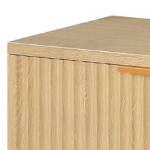 White/Black/Natural/Brown 6 Drawer Dressers, High Gloss White Dressers Drawers With Fluted Panel, Wide Versatile TV Stand Cabinet Table For Kitchen And Office