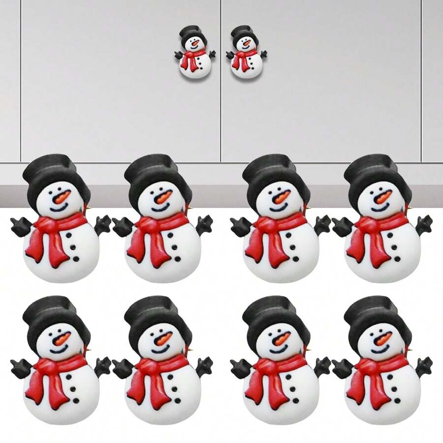 4Pcs Christmas Cabinet Knob Covers,Christmas Snowman Christmas Knob Covers For Cabinets,Cabinet Knobs Dresser Knobs Drawer Knobs Door Pulls Handles For Furniture,Bag,Organizer,Storage