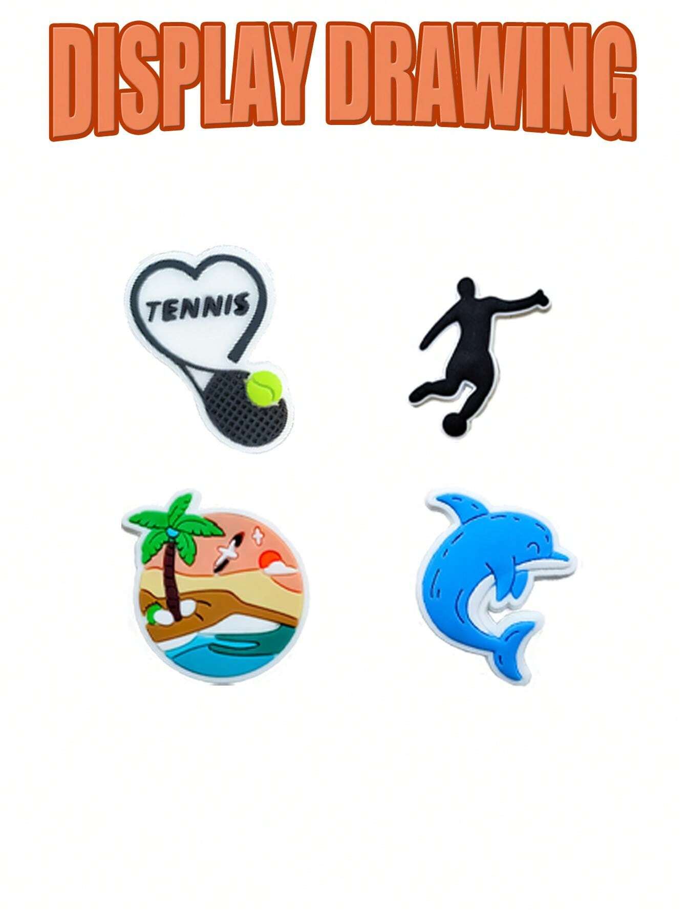 30 PCS Random Mixed Series, Holiday, Food, Fruit, Dessert, Peace Series