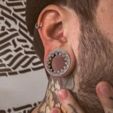 2PCS 316 Stainless Steel Ear Gauges Plugs Expander Round Ear Tunnels Piercing Women Body Jewelry Stretcher Studs