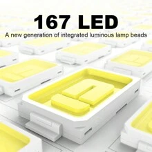 Luz solar para exteriores de 600W, 8000LM, luces solares LED con control remoto, lámpara de sensor de movimiento solar de  para jardín, patio, camino, garaje, estacionamiento - Gris - Ver 5