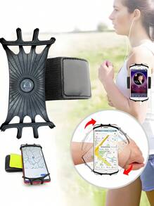 旋转跑步手机臂带运动手机臂套手腕包男臂套女臂套手机支架 - 彩色 - 查看 1