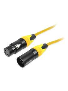 6m Professional Balanced XLR Cable Male - Female Steelpro - Yellow - View 3