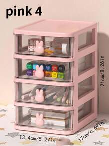 2/3/4/5 Tier Desk Makeup Organizer With Drawers, Cute Storage Box, Drawer-Style Desktop Decorative Box, Christmas Decor Storage Box, Decorative Item Storage Box, Baseball Card Storage Box - Multicolor - View 14