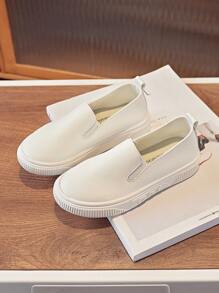 1 paire Chaussures plates souples et antidérapantes casual pour filles, chaussures bébé à enfiler pour le printemps et l'automne