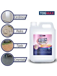 Limpador Removedor de Sujeira, Mofo, Musgo, Algas, Manchas Max Stone para Pisos, Azulejos, Pedras, Tijolos, 5 litros, Cozinha, Banheiro, Casa, Fornecedores Domésticos