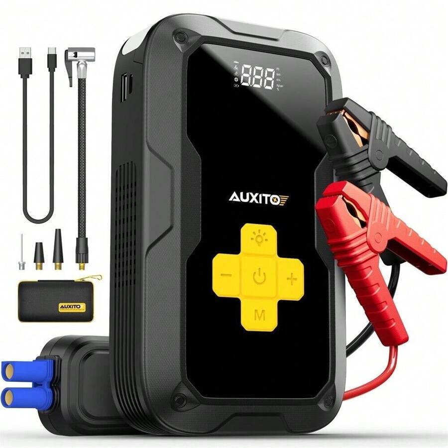AUXITO Car Jump Starter Booster Jumper Box Power Bank Battery Portable