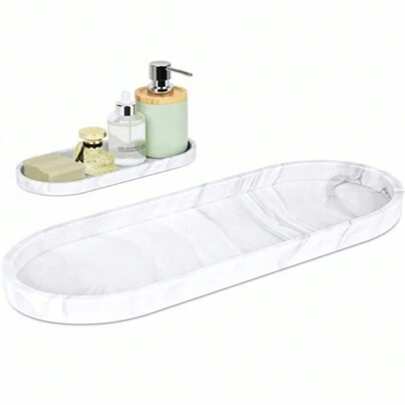 1pc Oval Shaped Silicone Tray, Suitable For Living Room, Kitchen, Bathroom, Vanity Decoration And Storage Best Gifts Birthday Plates Kitchen Accessories Kitchen Decor Trays Fruit Tray Tray Decor Graduation