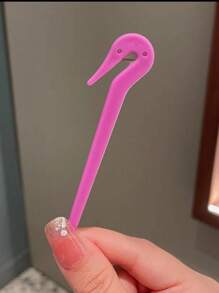 1pc Pink Hair Tie Remover, Simple And Convenient, Does Not Damage Hair, One-Time Elastic Band Removal Tool,Pink Accessories ,Hair Styling Tools