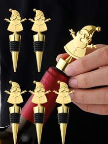 1/5 nút chặn chai rượu Giáng sinh, hoàn hảo cho phụ kiện tiệc tùng và Giáng sinh, thích hợp cho quầy bar hoặc sử dụng tại nhà, dụng cụ quầy bar, quà tặng tiệc tuyệt vời, dụng cụ quầy bar và nhà bếp thiết yếu để bảo quản đồ uống, vàng, quà tặng Giáng sinh, Giáng sinh vui vẻ, trang trí chai, trang trí nhà cửa, quà tặng Giáng sinh, phụ kiện cốc, quà tặng cho bạn bè, quà tặng cho gia đình, tiệc Giáng sinh - Vàng - Xem 14