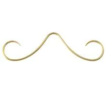 1pc 16G 316L Surgical Steel Mustache Nose Septum Ring Piercing Jewelry - Multicolor - View 11