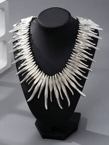 1 件新款复古极简主义不对称几何锁骨链，时尚百搭高端女士项链