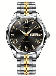 Dianpai Business Atmosphere Men's Fully Automatic Mechanical Watch, Night Light Calendar Multifunctional Watch, Ideal Gift For Valentine's Day