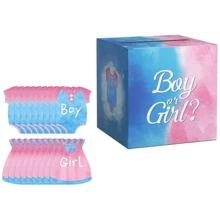 Gender Reveal Pull Out Game Box, Voting Game Invitation Set, Includes 40 Voting Cards, Boy Or Girl, Gender Reveal Supplies, Pink And Blue - Multicolor - View 8