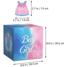 Gender Reveal Pull Out Game Box, Voting Game Invitation Set, Includes 40 Voting Cards, Boy Or Girl, Gender Reveal Supplies, Pink And Blue - Multicolor - View 7