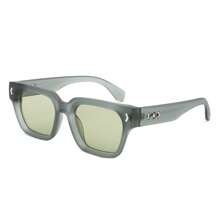 1pc Unisex Classic Square Sunglasses, Retro Style Men And Women Fashion Sunglasses, Popular Street Style Sport Square Glasses, Suitable For Daily Wear, Unisex Fashion Eyewear For Outdoor Activites Travel Beach Vacation Summer Music Festivals Summer Outings, UV Protection Shades For Driving, Casual Wear, Fashion Accessory - 綠色 - 查看 1