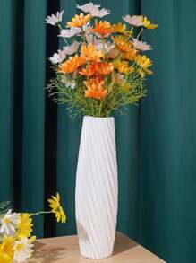 1pc European Style Hydroponic Vase With Creative Decorative Design, Plastic Flower Vase Gifts Birthday Graduation