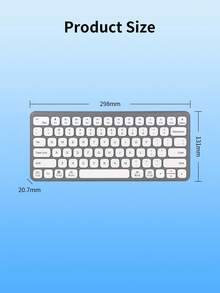 Teclado inalámbrico de modo dual 2.4G/Bluetooth B087, con función de conmutación conveniente, compatible con hasta 3 dispositivos, diseño ultrafino, compatible con PC, portátil, Windows, Chrome OS, Android, iPadOS y Apple TV - Gris - Gris - Ver 6