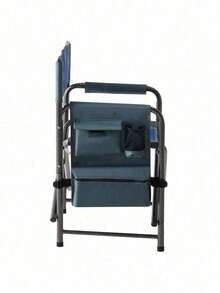 1-Piece Padded Folding Outdoor Chair With Storage Pockets,Lightweight Oversized Directors Chair For Indoor, Outdoor Camping, Picnics And Fishing,Blue/Grey - Xanh dương + Xám + Thép-5 - Xem 8