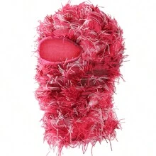 仿舊拉法滑雪面罩全臉針織拉法冬季防風保暖帽男式女式一種尺寸 - 黑與白 - 查看 5