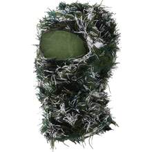 仿舊拉法滑雪面罩全臉針織拉法冬季防風保暖帽男式女式一種尺寸 - 黑與白 - 查看 7