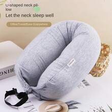 1 件记忆泡沫旅行枕，100% 纯泡沫飞机颈枕，可调节、可清洗颈部支撑垫，带透气枕套 - 1個裝 - 查看 4