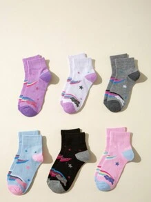 20 Paar/Los Mädchen Cartoon Bär/Schleife Muster, bequeme, weiche, modische Crew Socken, geeignet für den täglichen Gebrauch von Kindern oder als Urlaubsgeschenke, zufällige Stile
