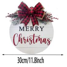 1 Gói Biển Chào Mừng Giáng Sinh, Biển Chào Mừng Ngày Lễ Giáng Sinh, Trang Trí Hiên Cửa Trước Quầy Bar Ngoài Trời Trong Nhà, Trang Trí Nhà Cửa, Trang Trí Giáng Sinh - Nhiều màu - Xem 2