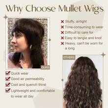 KRSI Straight Mullet Pixie Haircut With Bangs Layered Shaggy Mullet Wigs For Women,70s 80s Short Layered Shag Pixie Cut Wig Synthetic Wolf Cut Mullets Wig For Women 14inch - 4# - View 4