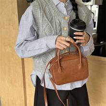 New Camera Bag Versatile Boston Pillow Bag Handheld Crossbody Bag Female - Brown - View 1