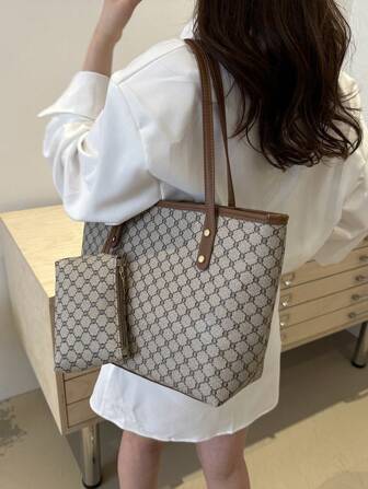 Bolso de mano clásico y elegante, bolso de mano tipo tote de mujer con textura elegante, regalo del Día de San Valentín