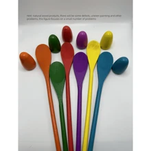 2 szt./zestaw piłek do ćwiczeń równowagi z jajkiem i łyżką, sprzęt do ćwiczeń sensorycznych z łyżką równowagi, gra do ćwiczeń na świeżym powietrzu [2 szt. = 1 łyżka + 1 jajko]