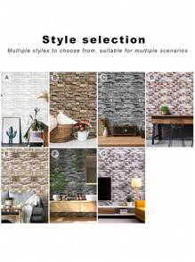 1roll PVC Wall Paper, Modern Brick Pattern Wall Adhesive Roll For Home, Renovation Stickers Peel Wall Panels, Wall Paper, Wallpapers, Spring Decoration Items Refresh Your Home, Rama Decoration Stickers - Multicolor - View 7