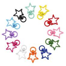 5 pièces Crochet à pression de forme de cœur, pomme, fleur, nœud papillon de couleurs mélangées, porte-clés, fabrication de bijoux DIY, accessoires de sac