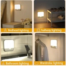 Rechargeable Motion Sensor Night Light No Punch No Wiring Large Range Human Motion Sensor Lighting Suitable For Home Decoration Interior Bedroom Bedside Wardrobe Corridor Staircase Basement - Sensor Night Light - View 8