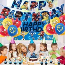 Decoraciones de fiesta de cumpleaños - Azul - Ver 7