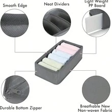 8 hộp đựng đồ vải cổ điển, ngăn kéo có thể gấp lại, nhiều ngăn, thích hợp đựng đồ lót, tất và phụ kiện - Nhiều màu - Xem 7