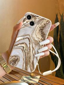 金箔大理石印花防震硅胶带手机壳适用于 iPhone 14 Pro Max、iPhone 13、iPhone 12、iPhone XR、iPhone 8/7、三星 Galaxy A03s、A03 Core、A04、A12、A13、A14、A21s、A22、A23、A24、A32、A33 A34、A51、A52、A53、A54、A71、A72、A73、S20 FE、S21、S22、Redmi 9、Redmi 9A、Redmi 10A、Redmi 10C、Redmi Note 9、Redmi Note 10、Redmi Note 11、Redmi Note 12、Redmi 12、Redmi 12C - 彩色 - 查看 2