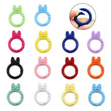 5 pièces Crochet à pression de forme de cœur, pomme, fleur, nœud papillon de couleurs mélangées, porte-clés, fabrication de bijoux DIY, accessoires de sac