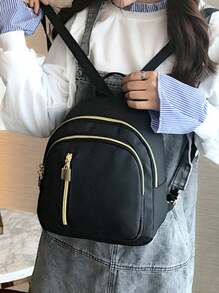 1 Balo Ví Thời Trang Unisex Màu Trơn Nylon Túi Đi Học Có Dây Đeo Có Thể Điều Chỉnh Nhẹ & Trang Trí Bằng Kim Loại Balo Túi Xách Tay Có Khóa Kéo Cho Bé Gái & Bé Gái Tuổi Teen & Sinh Viên Đại Học & Cho Hoạt Động Ngoài Trời & Đi Chơi & Kỳ Nghỉ Kỳ Nghỉ & Du Lịch Túi Đi Học, Túi Trẻ Em, Balo Trẻ Em, Balo Mini, Túi Đi Học, Balo Đi Học, Túi Bé Trai, Túi Đi Học Trẻ Em, Túi Mẫu Giáo Hoàn Hảo Cho Bé Gái, Trẻ Em, Bé Gái Đi Học, Bé Trai Tuổi Teen, Bé Trai Tuổi Teen - màu đen - Xem 6